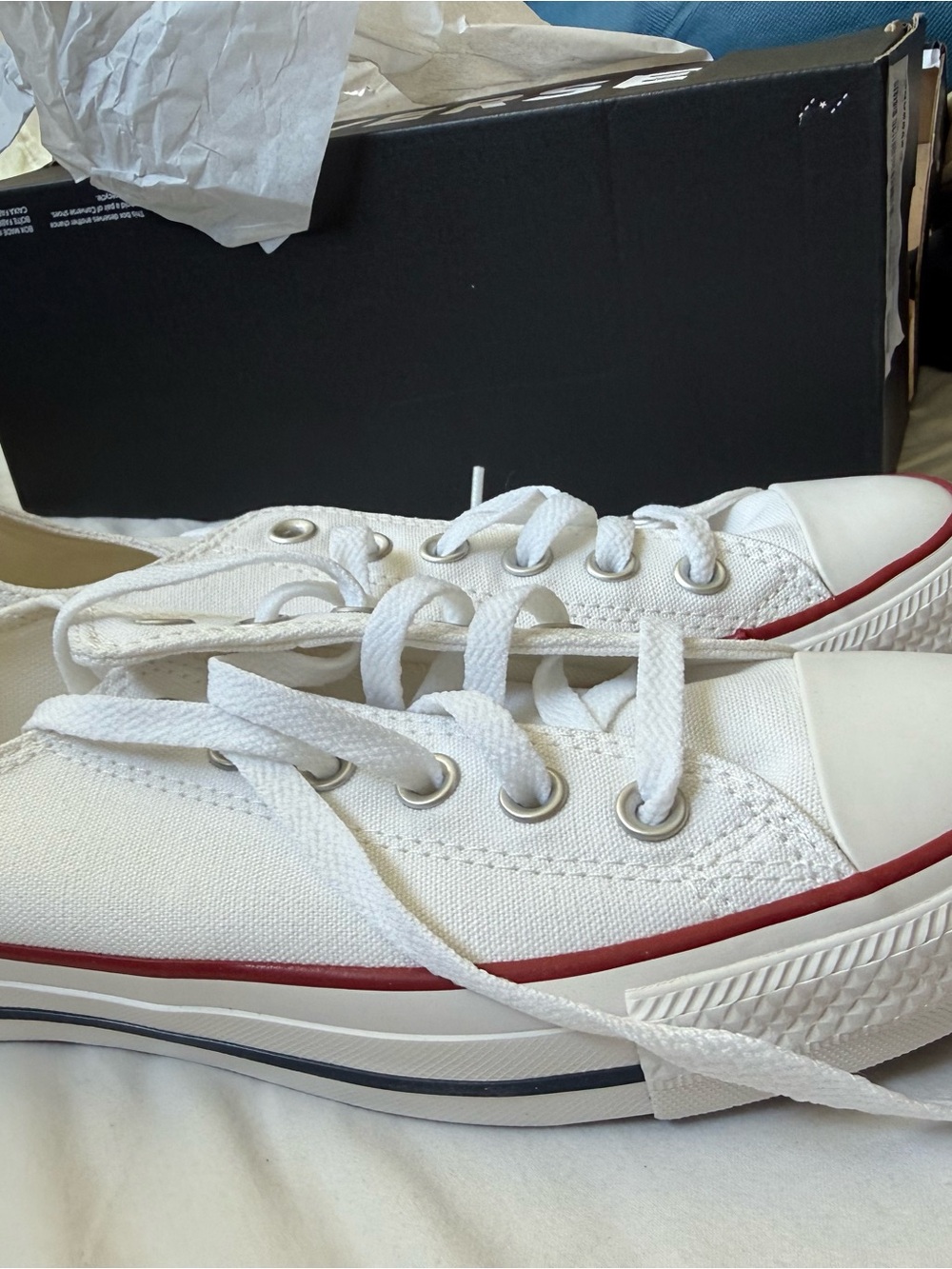 NIB Converse All Star OX optical white trainers low top sneakers - Picture 5 of 8